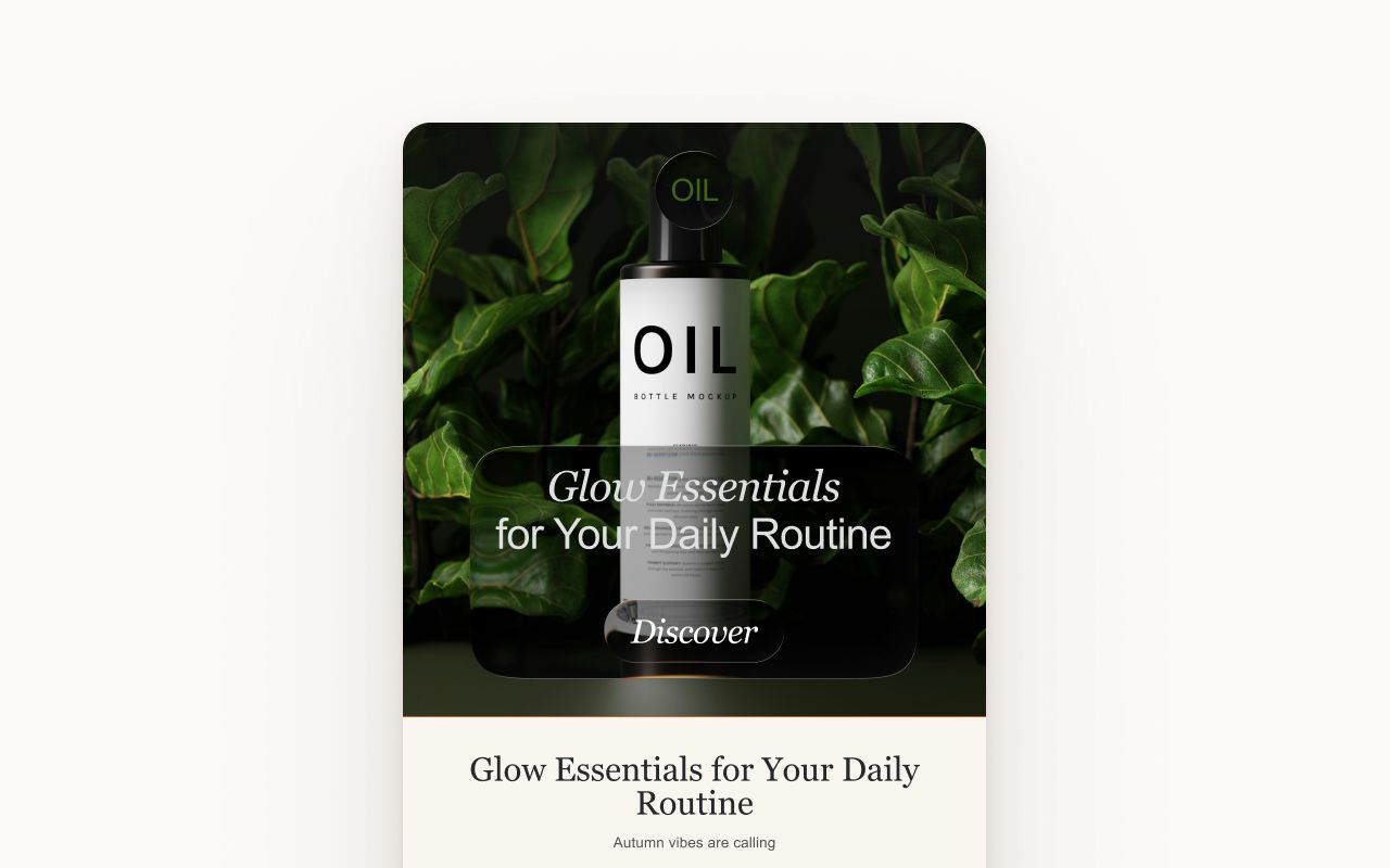 Email templates designed in Liquid Glass style using Figma