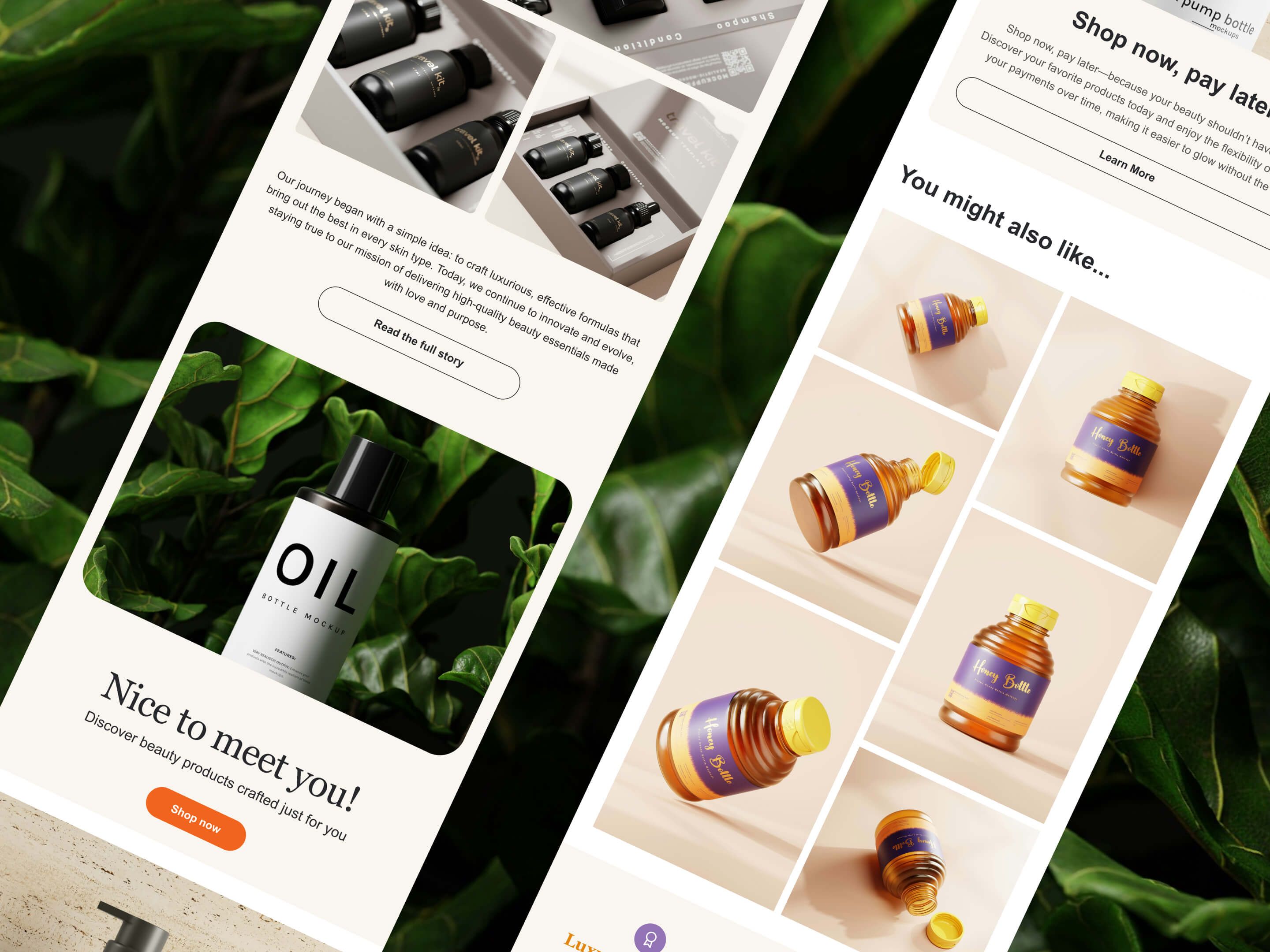 Cream-toned newsletter sharing clean beauty routine tips