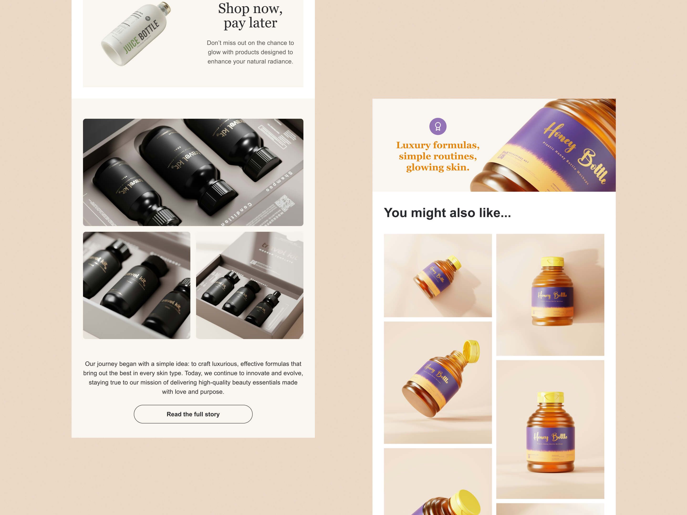 Product drop email showcasing pastel lipstick collection