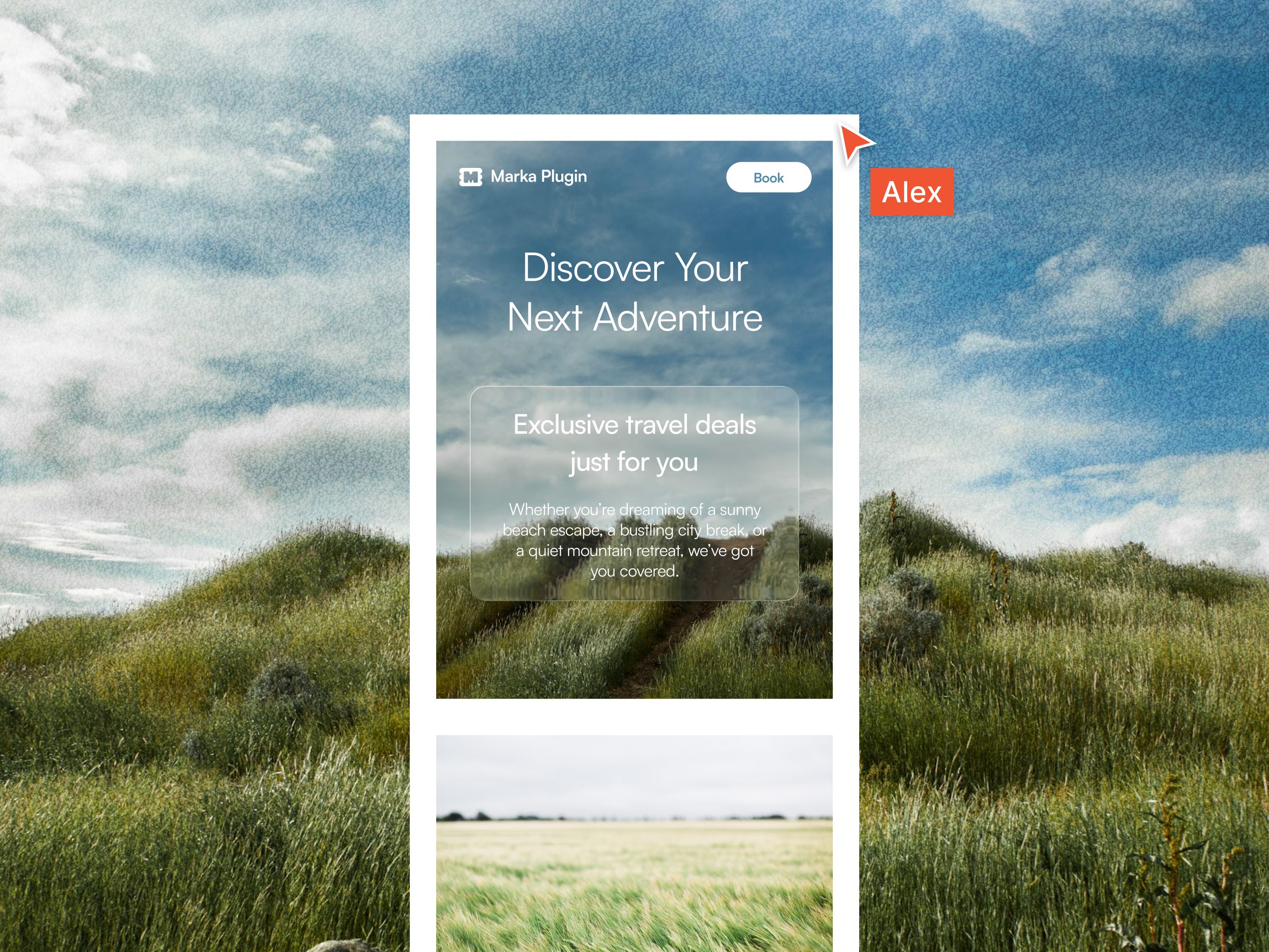 Warm beige email spotlighting customer skincare testimonials