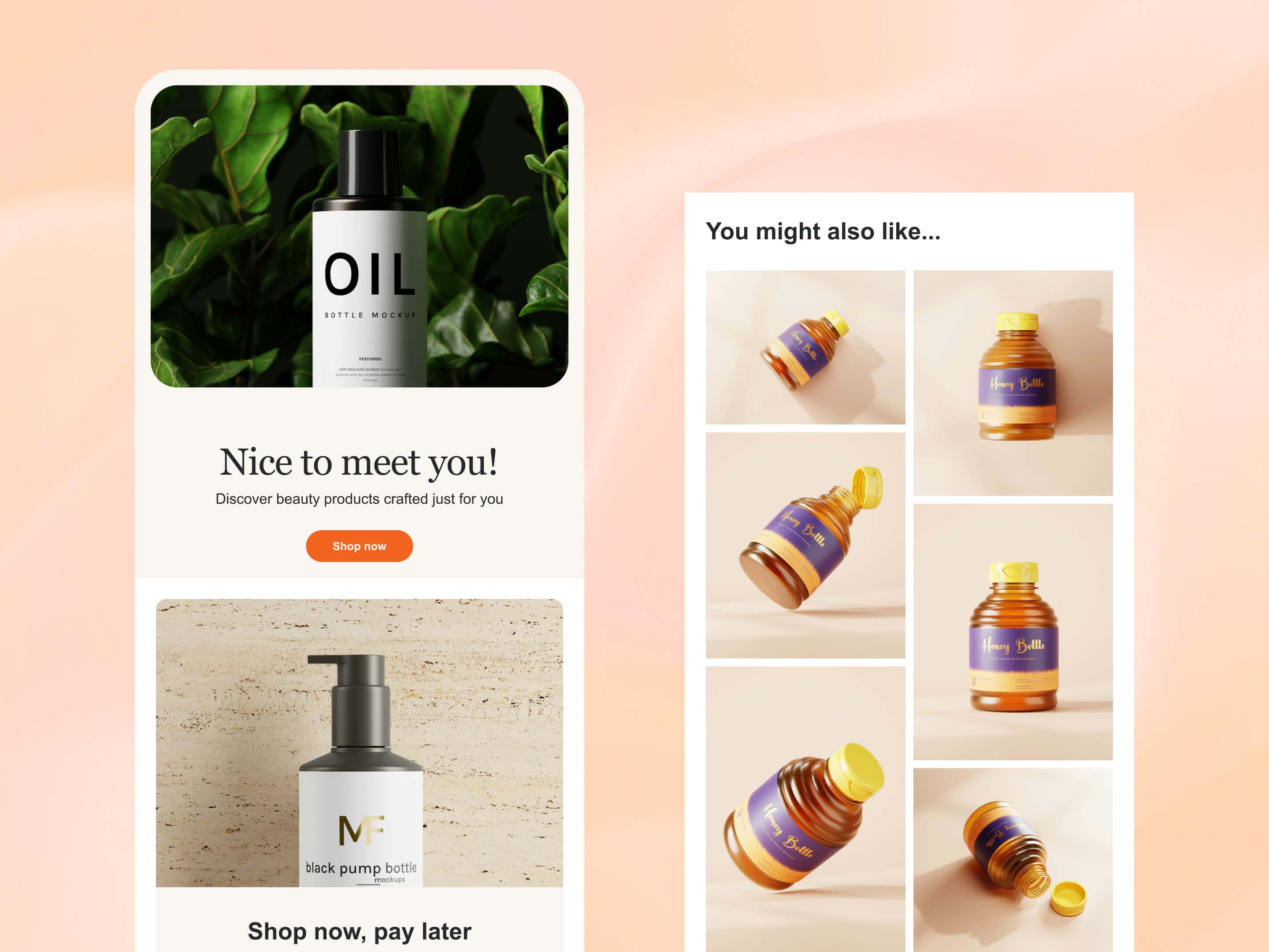 Sleek charcoal layout promoting a night repair collection