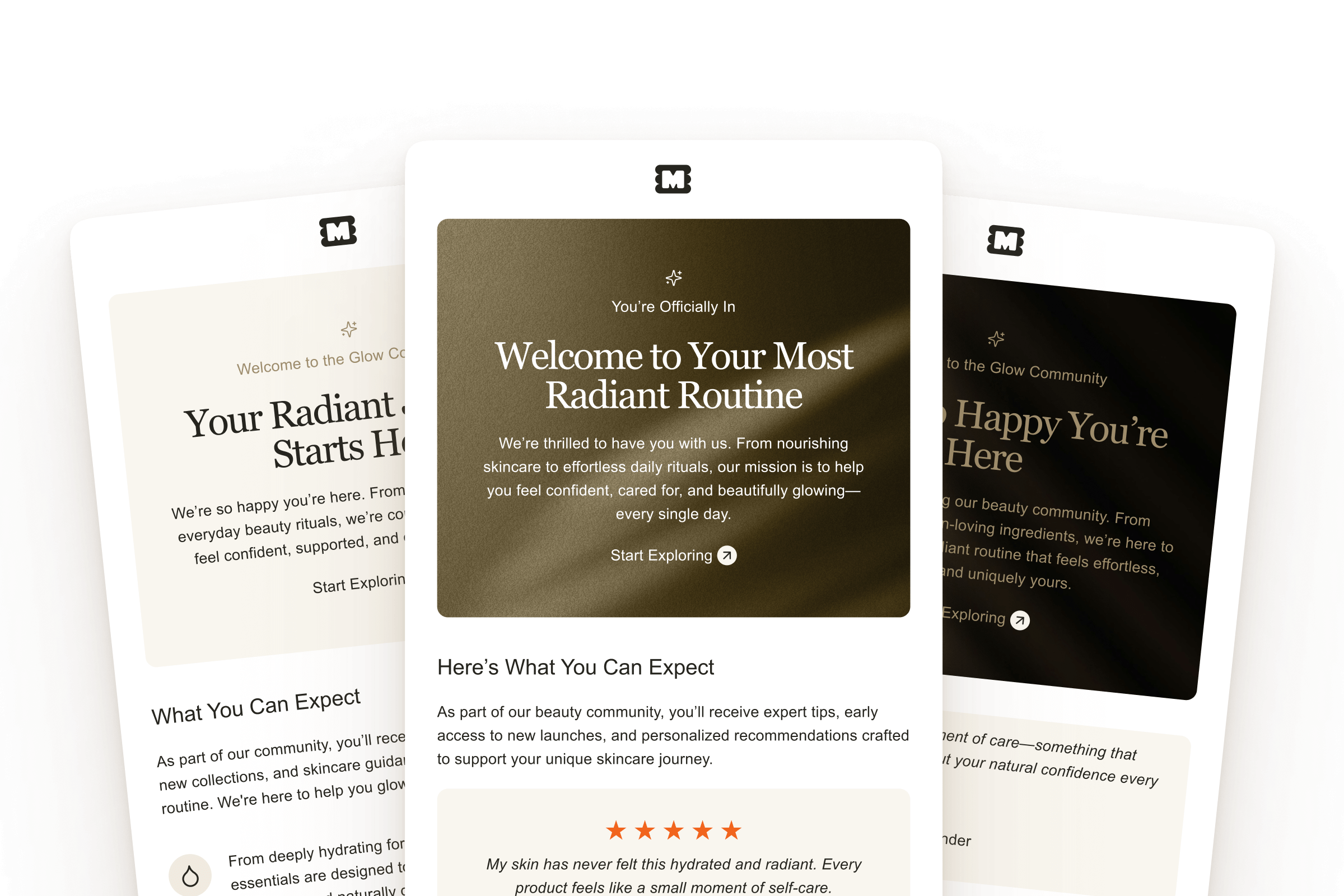 Welcome email template preview for HubSpot