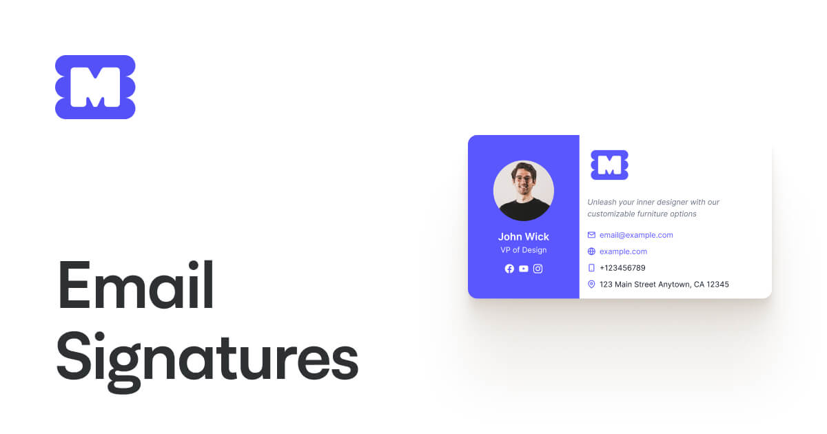 Preview of the Marka Figma email signature layouts